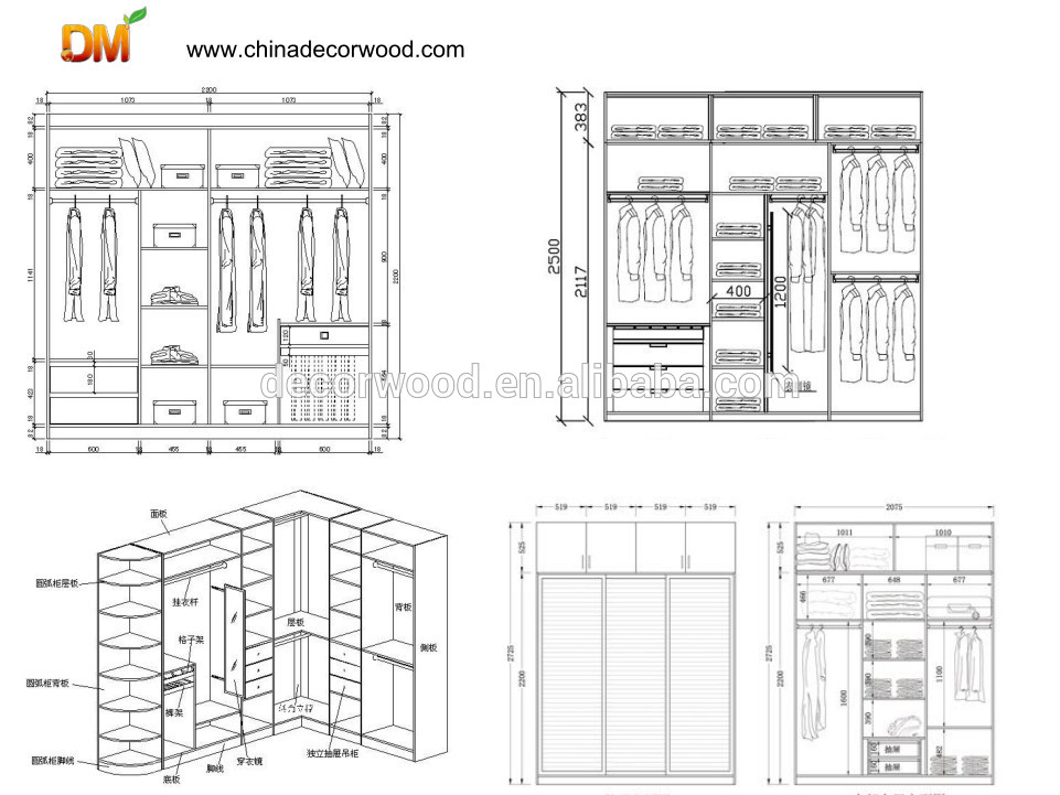 new bedroom wardrobe closet designed with sliding doors