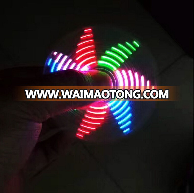 2017 Hot sales Plastic LED fidget spinner with 608 bearings wholesale China factory price