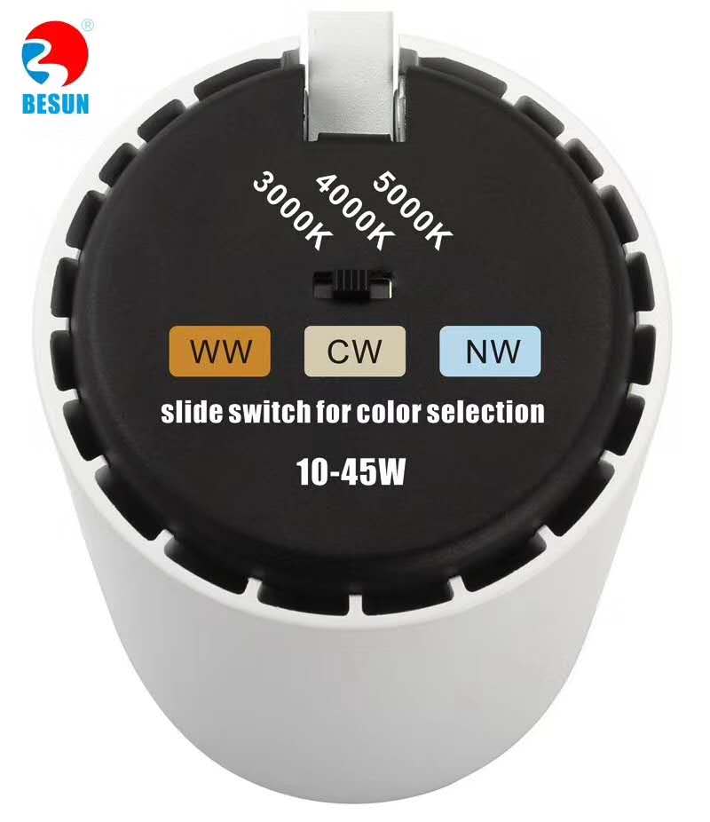 Mini elegant LED TRACK LIGHT with DIP switch to adjust color temperature