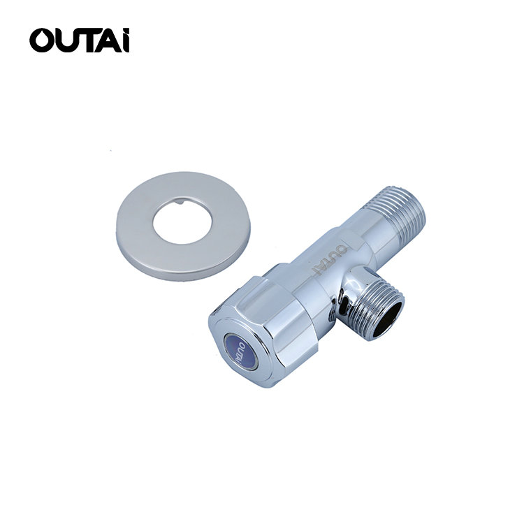 Modern multifunction straight fittings 90 degree chrome plated water cock brass angle valve