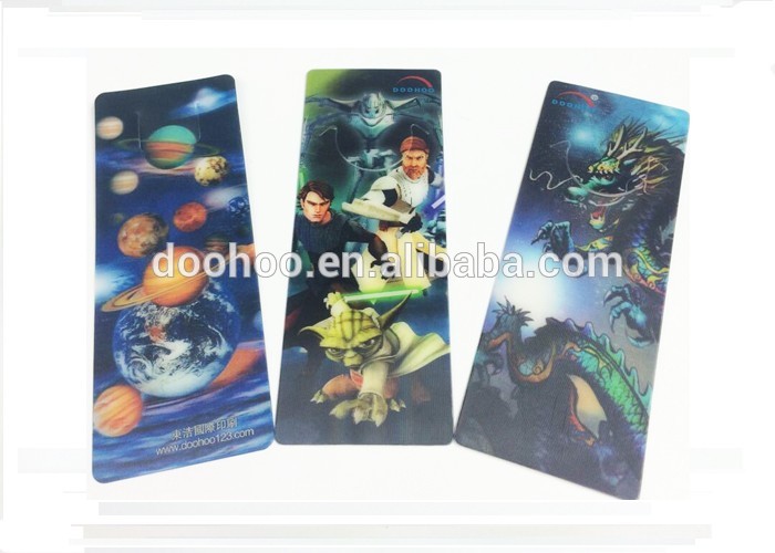 3d PET Hologram Bookmark/3d Lenticular Poster/3d Hologram Printing Card