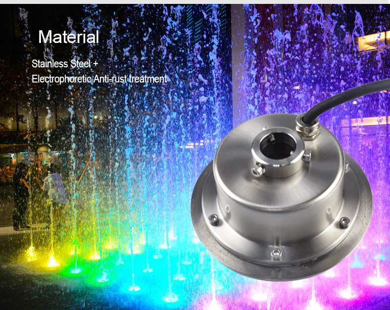 Factory color changing garden led lights AC24V 9W IP68 outdoor water fountain light