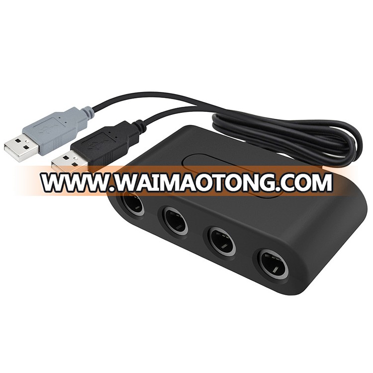 2 In 1 4 Ports Game Accessories Adapter Converter For Game cube Controller NGC/Wii U/PC Adapter