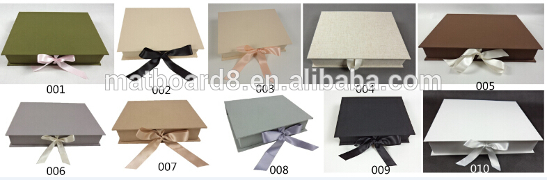 custom photo boxes luxury wedding album presentation box with mats picture box