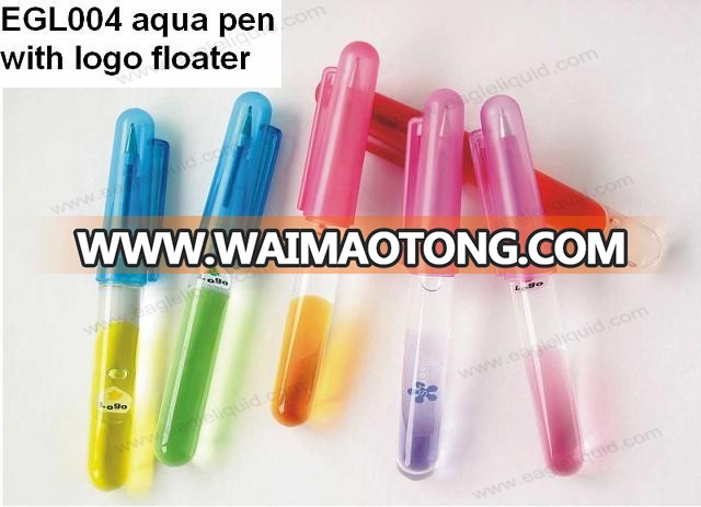 advertising promotional aqua twist pen sliding train 3D floater pen