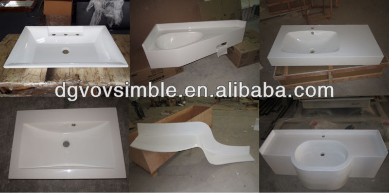 luxury acrylic resin basin wash sink