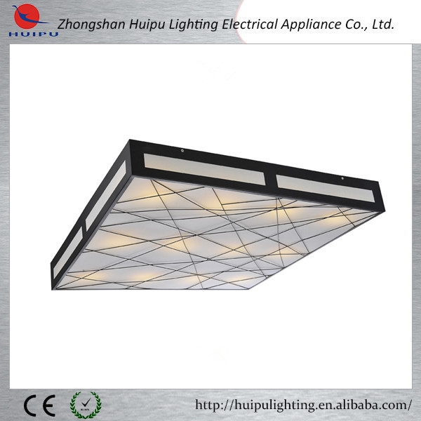 Modern led ceiling light with a parchment shade