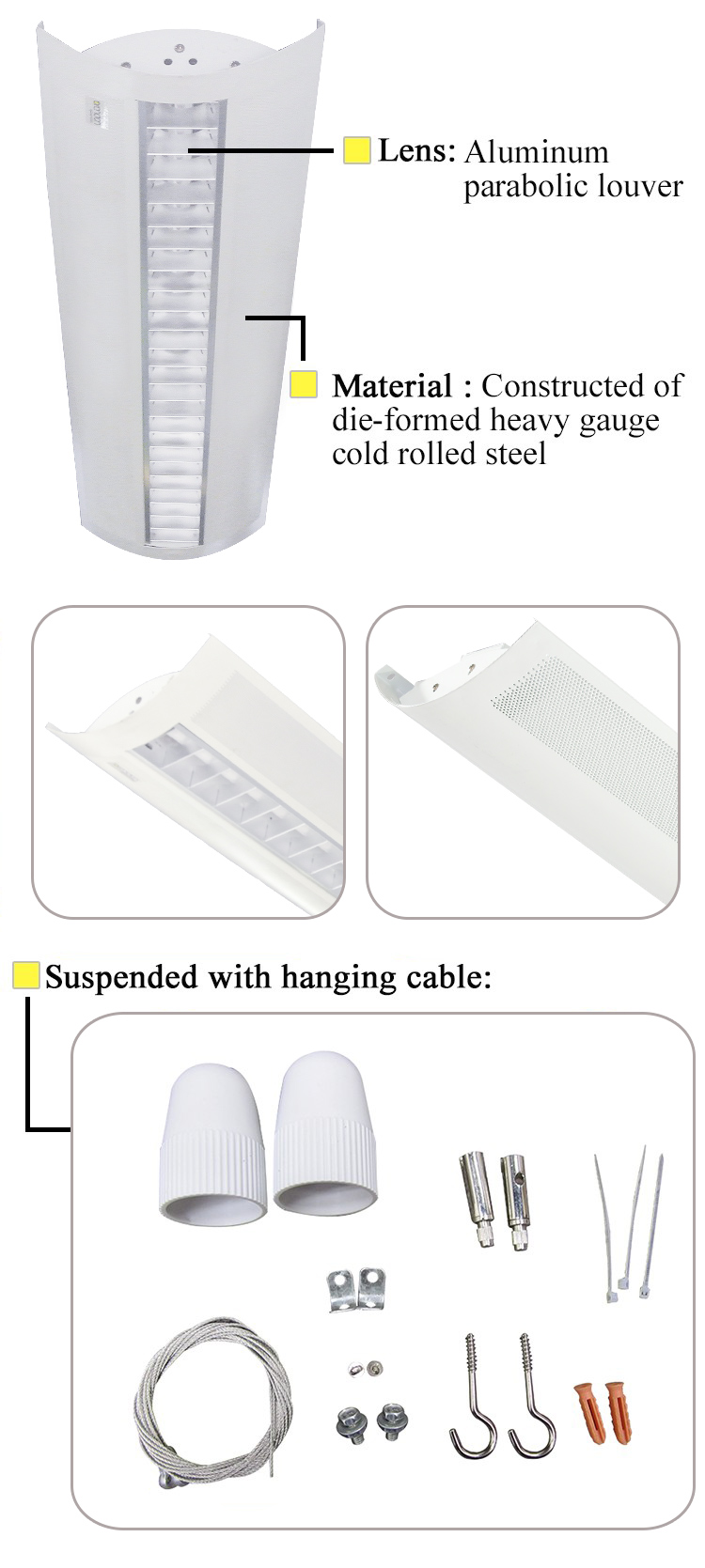 cUl DLC 40W 50W high quality linear light suspending up and down led linear light