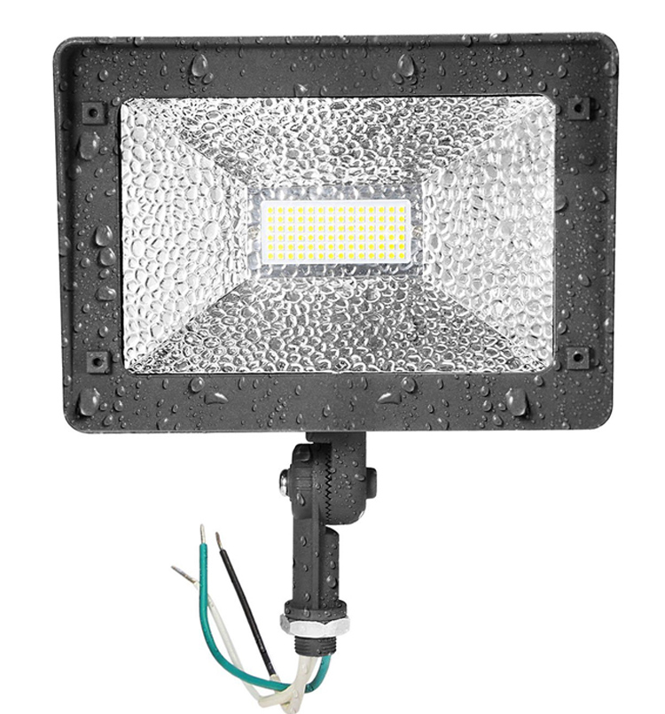 North American standard DLC ETL listed outdoor 50w led  flood light with 3 mounting  Knuckle/Trunnion/Trestle