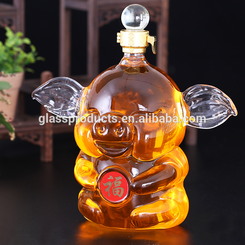 1000ml Horse Shaped Glass Decanter Animal Shaped Wine Bottle