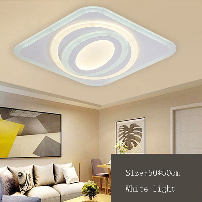 Ceiling Lights Square Rings For Living Room Bedroom Home AC85-265V Modern Led Ceiling Lamp Fixtures lustre plafonnier ACRYLIC