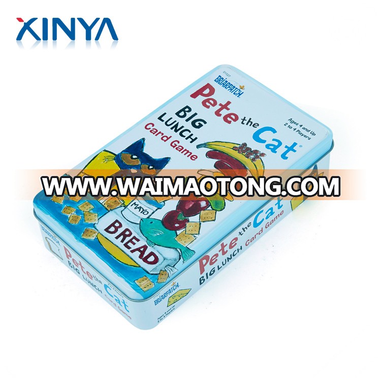 XINYA New Custom Design Printed Playing Cards Packaging Small Tin Box