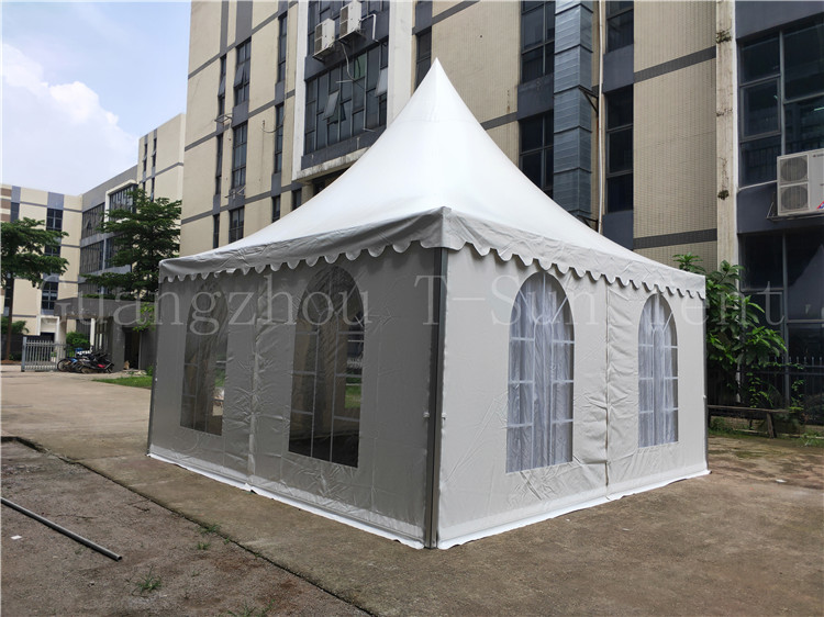 Guangzhou high quality 5x5m decorated pagoda tent for wedding party events