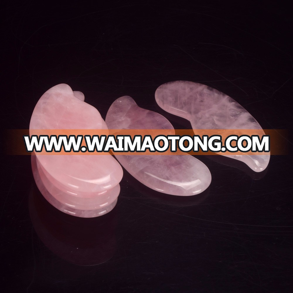 wholesale natural Rose quartz Gua Sha Board