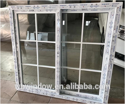 Conch brand pvc sliding glass window with grills and without grills for Southeast Asia