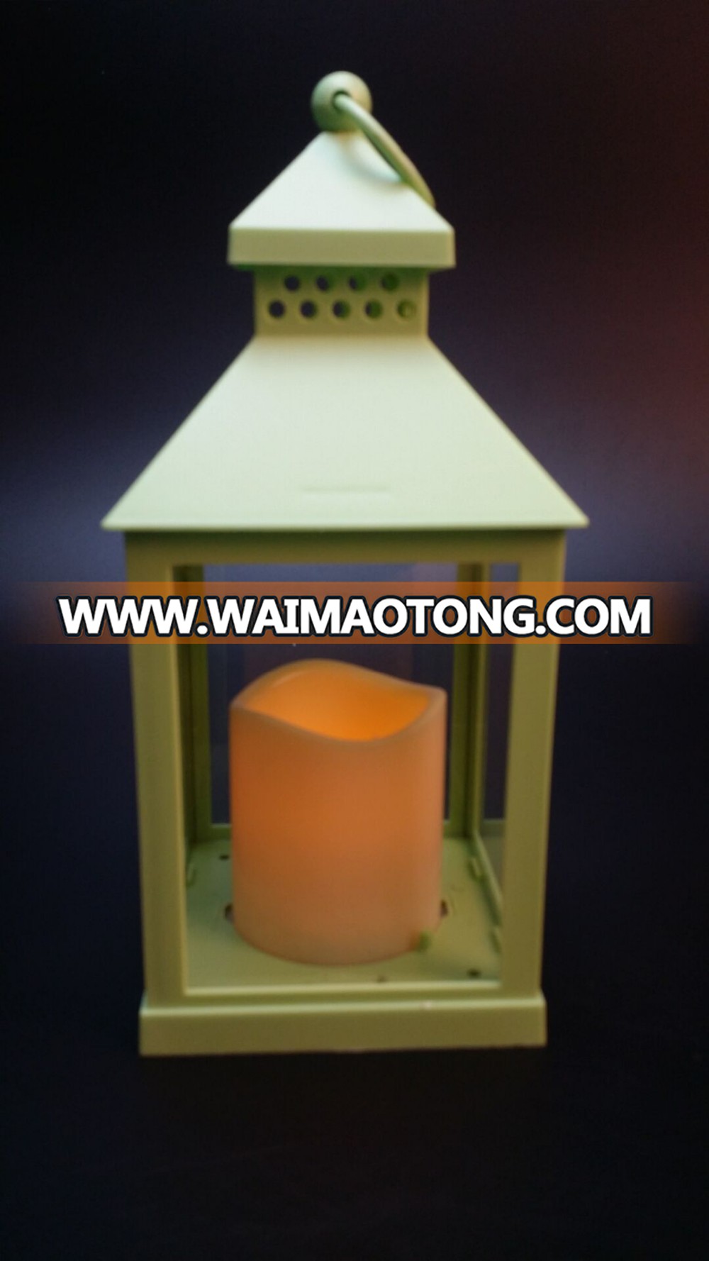 Chinese classic plastic geometric antique candle lantern