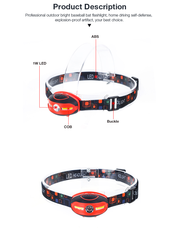 High power ABS material COB led outdoor emergency motor headlamps