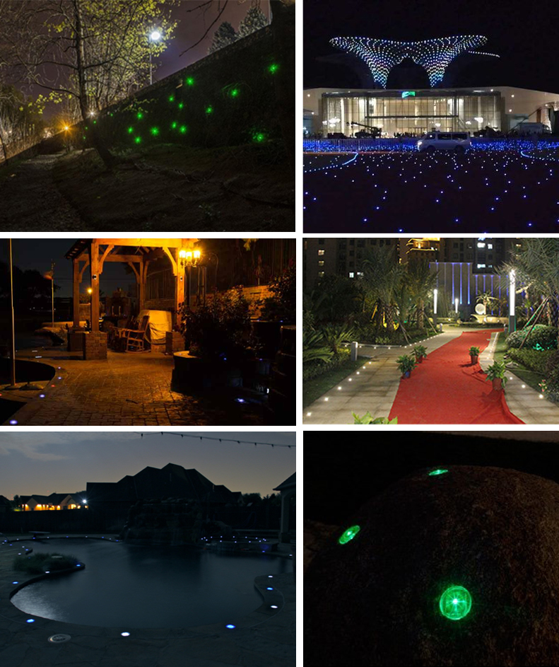 Solar LED small round plastic road stud