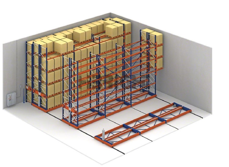 motorized mobile pallet racks electric mobile rack