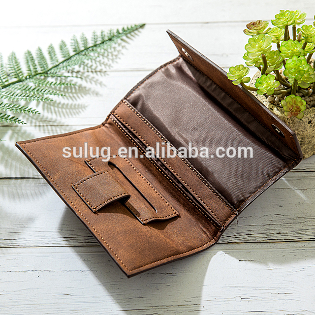 High quality customized golden Wallet Leather tobacco pouch case rolling cigarettesoft pu leather tobacco pouch