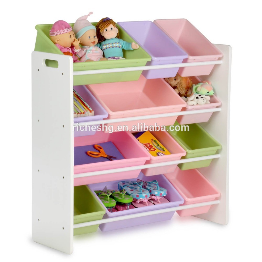 Children Kids Toy Organizer and Storage Bins Wooden