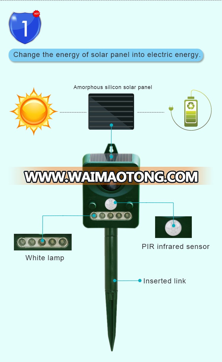 dog repeller with inbuilt solar batter