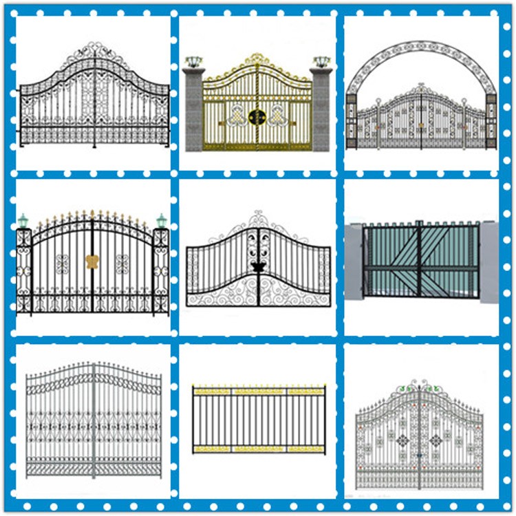 R0136 Modern style solid wrought iron gates for sale