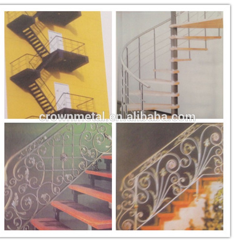 China factory direct iron staircase pole, home cage ladder bar accessories, customizable interior iron staircase handrails