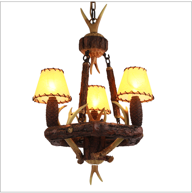 Artificial Resin American Country Style Antler Chandelier