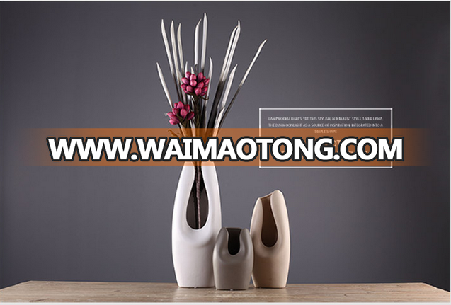 High quality porcelain flower vase 3 size nordic ceramic vases for home decor