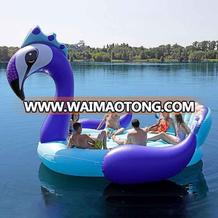 6 persons huge floating island inflatable float for pool party entertainment equipment