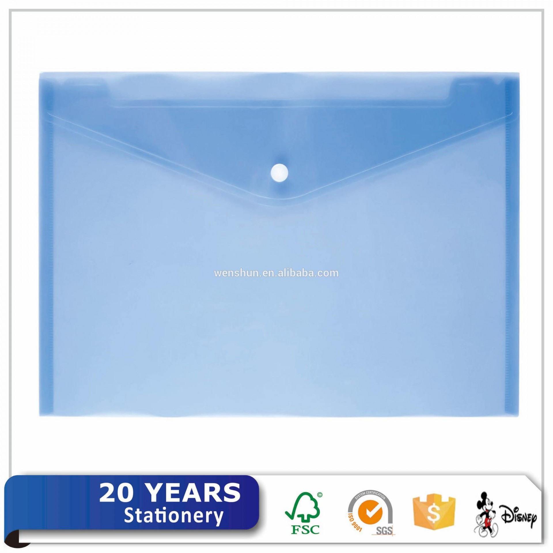 Free Sample Clear Plastic Business Document Bag