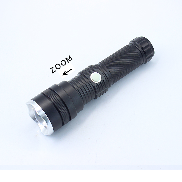 high power solar waterproof hunting flashlight 26650 battery charging heavy duty flashlight for camping