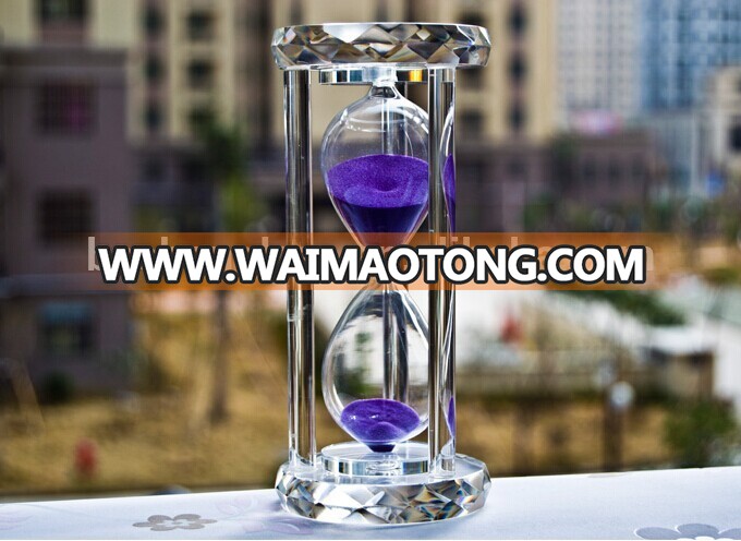 15 Min Colorful Handmade Crystal Hour Glass Crafts wedding souvenirs from China