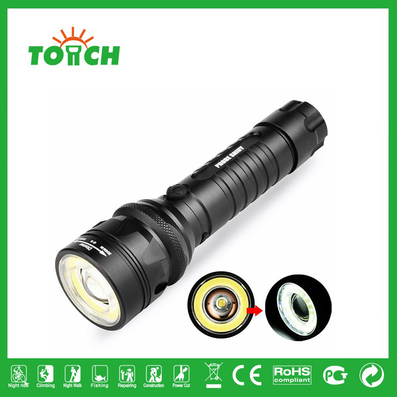 2019 New Design Ultra Bright led flashlight Long Range rechargeable zoom led flashlight for camping