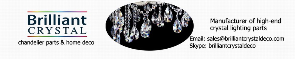 Crystal Glass arm for chandelier lighting fixtures