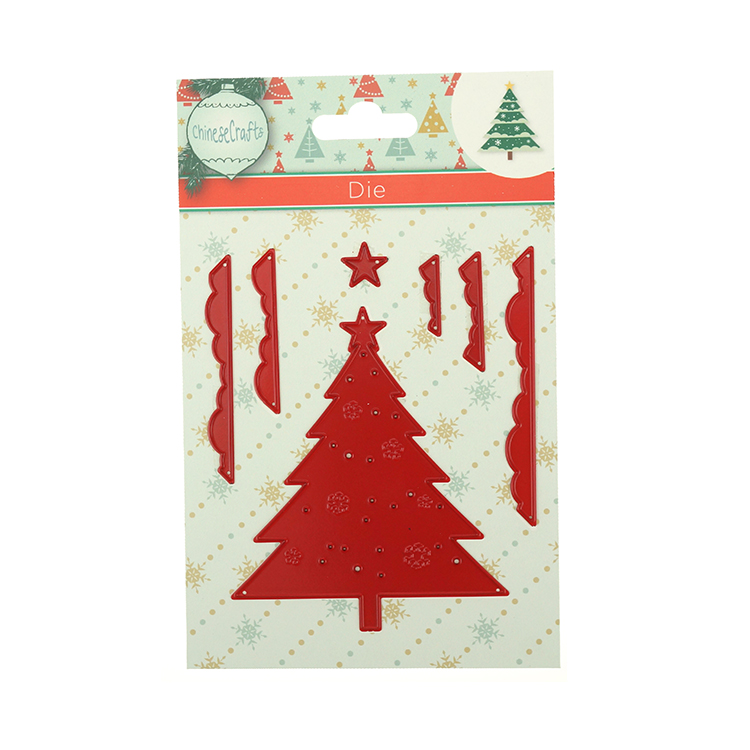 custom scrapbook paper Christmas tree cutting dies