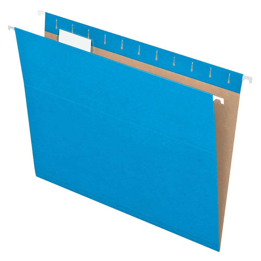 Paper Hanging File Folders, A4 Letter Size, Blue, 25 per Box,