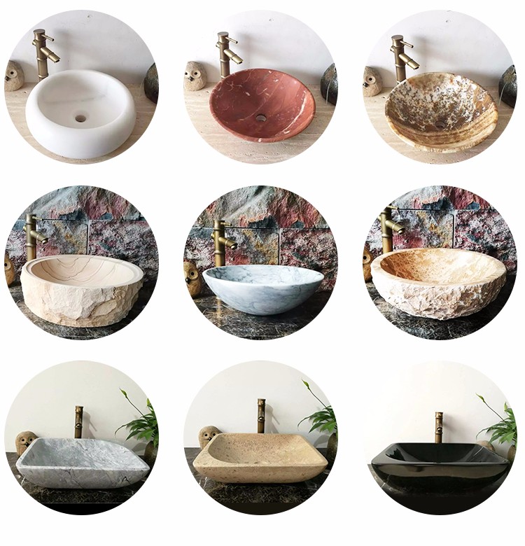 Ancient Cobblestone Platform Basin Natural Stone Washbasin Art Basin Washbasin