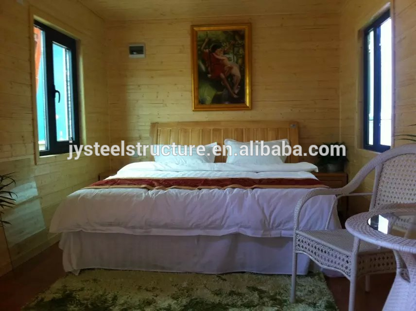 hot selling furnished steel frame wooden mobile villa house