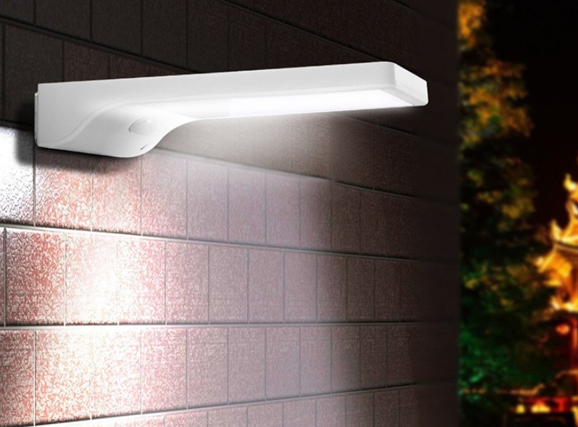 Ultra-thin intelligent human body induction LED Solar wall light outdoor waterproof garden light