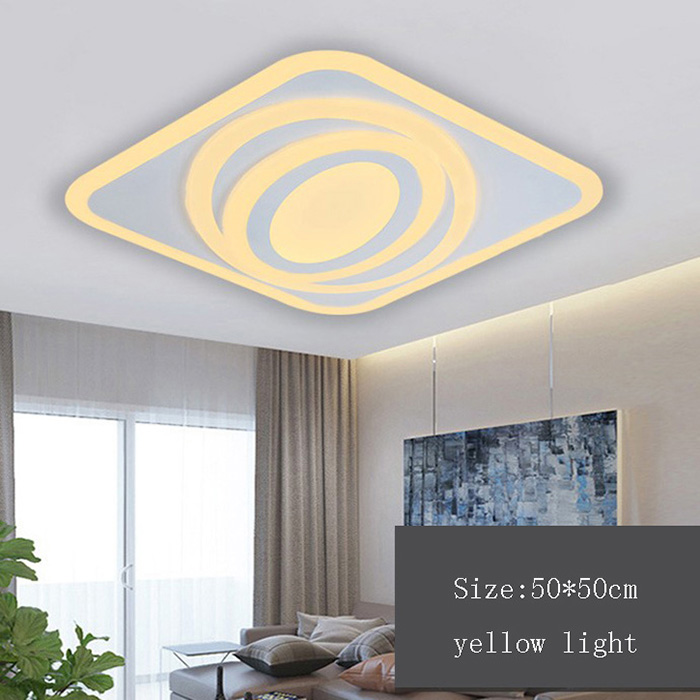 Ceiling Lights Square Rings For Living Room Bedroom Home AC85-265V Modern Led Ceiling Lamp Fixtures lustre plafonnier ACRYLIC