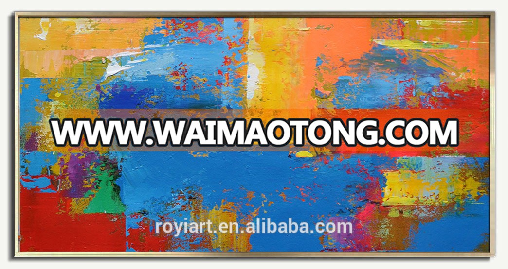 Handpainted Home Decorative Colorful Abstract Wall Oil Painting on Canvas