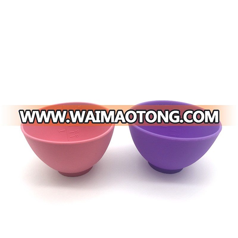 High quality reusable cosmetic mixing bowl silicone facial mask bowl