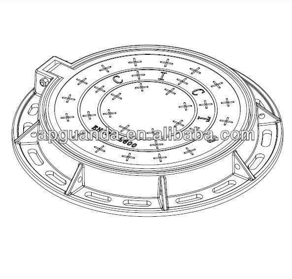 Electricity and TELE ductile manhole cover BSEN124-E600