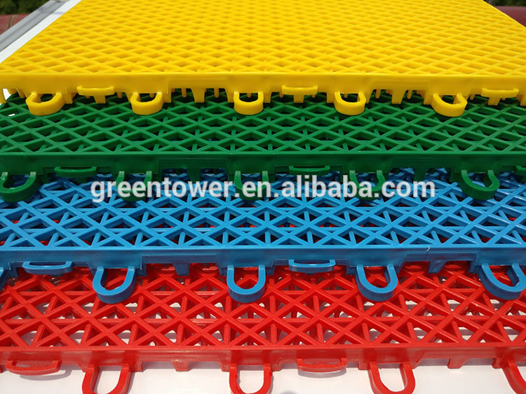 High Density PP Badminton Court Removable Sports Flooring Interlocking