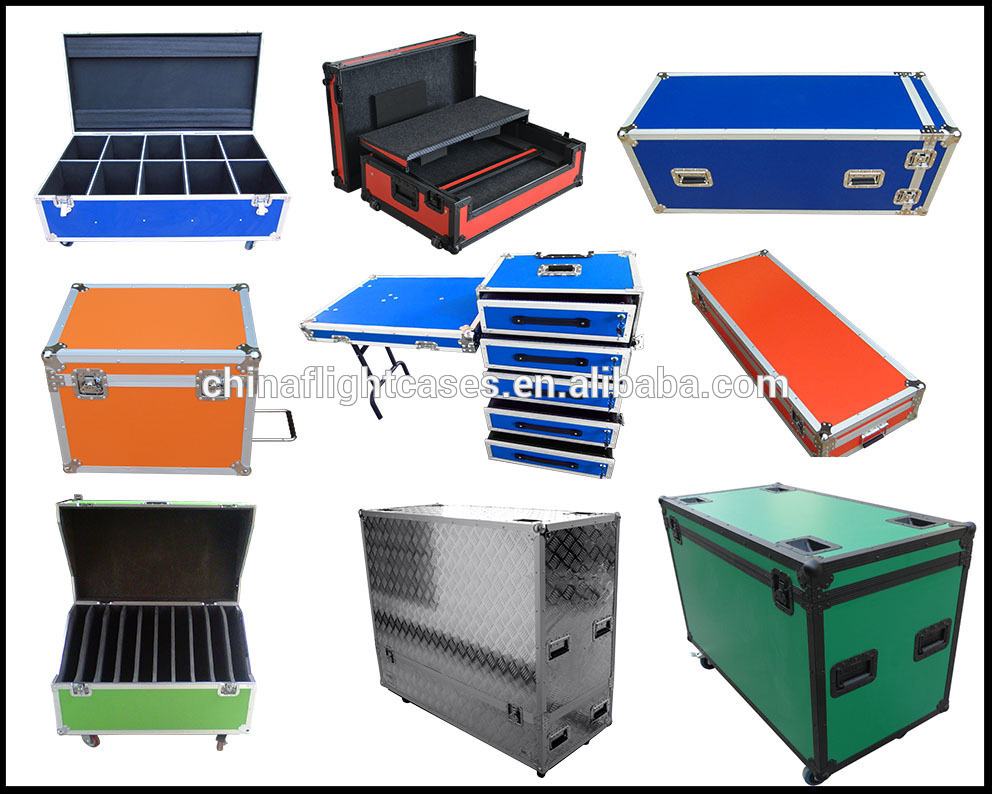 custom black hardware red plywood mixer combo hard cases for sale