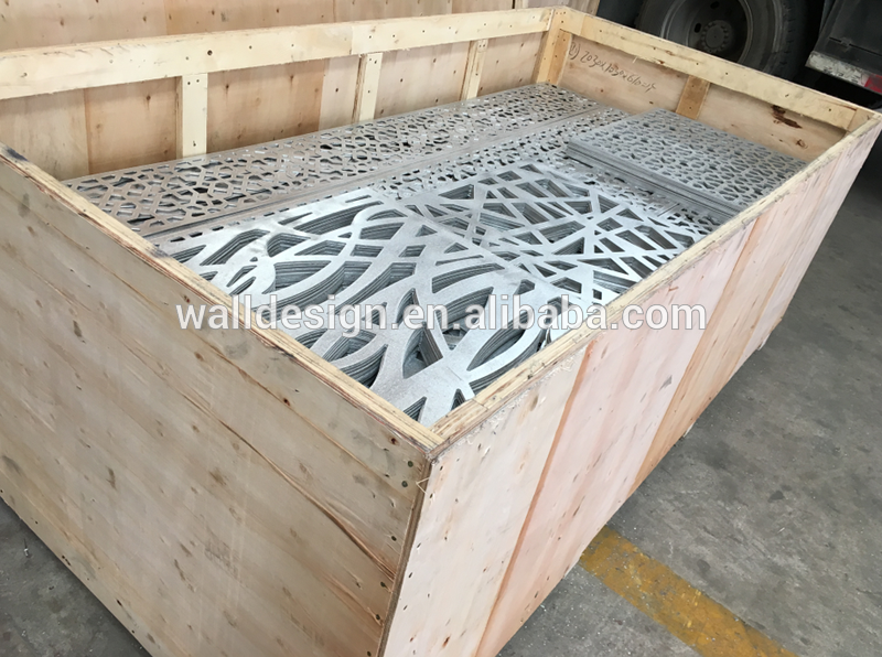 laser cut aluminum metal panels for circular column decoration