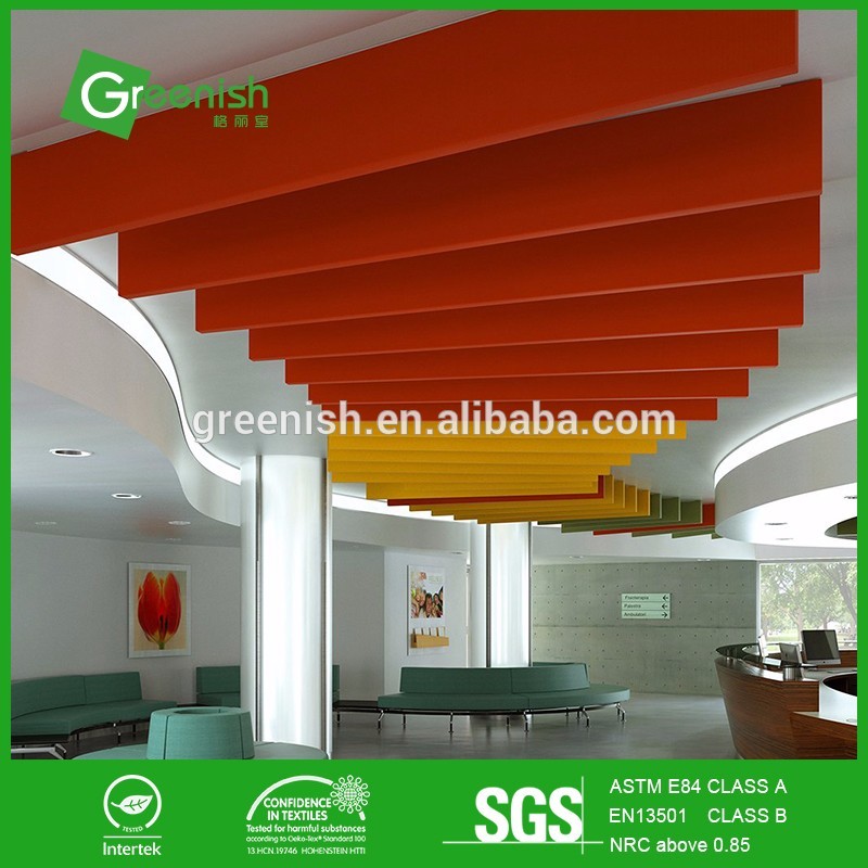 High quality fabric wrap polyester fiber acoustic panels ceiling