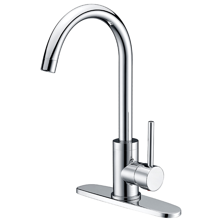 European cheap chrome upc style high quality cheap single handle kitchen sink brass faucet mixer tap taps for kitchen sink